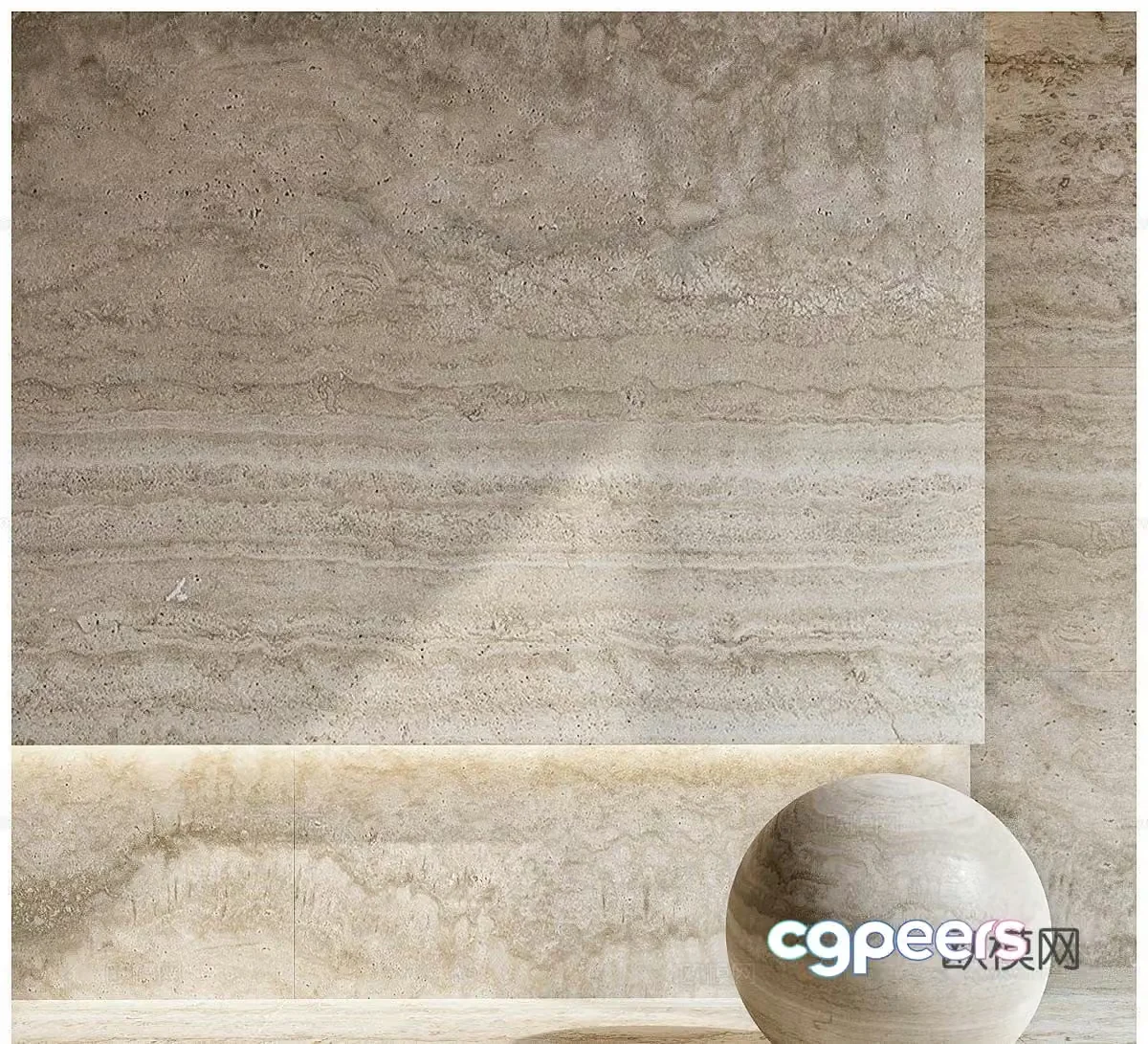 Foreign boutique cave stones Roman cave stones Yellow cave marble 3D model