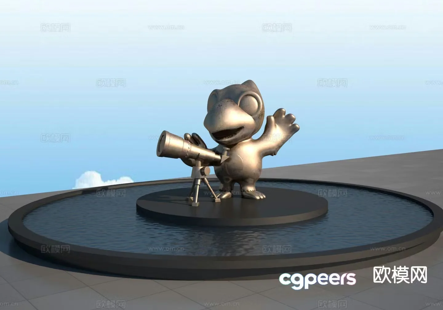Dr. Bird sculpture 3d model