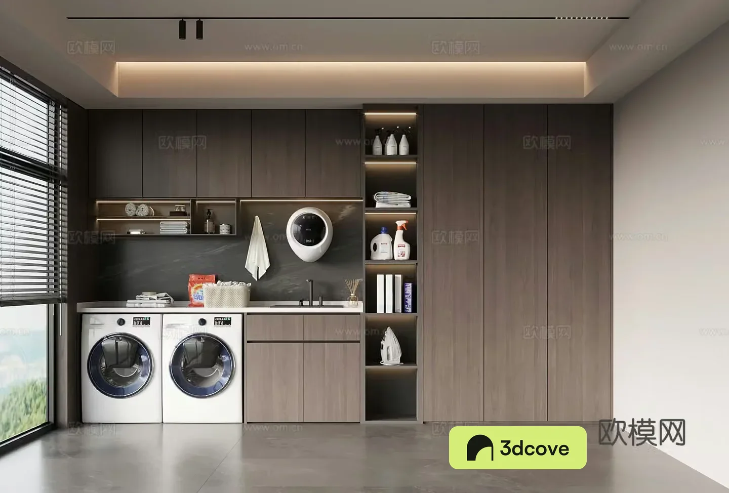 Laundry room Modern Italian laundry room Washing cabinet