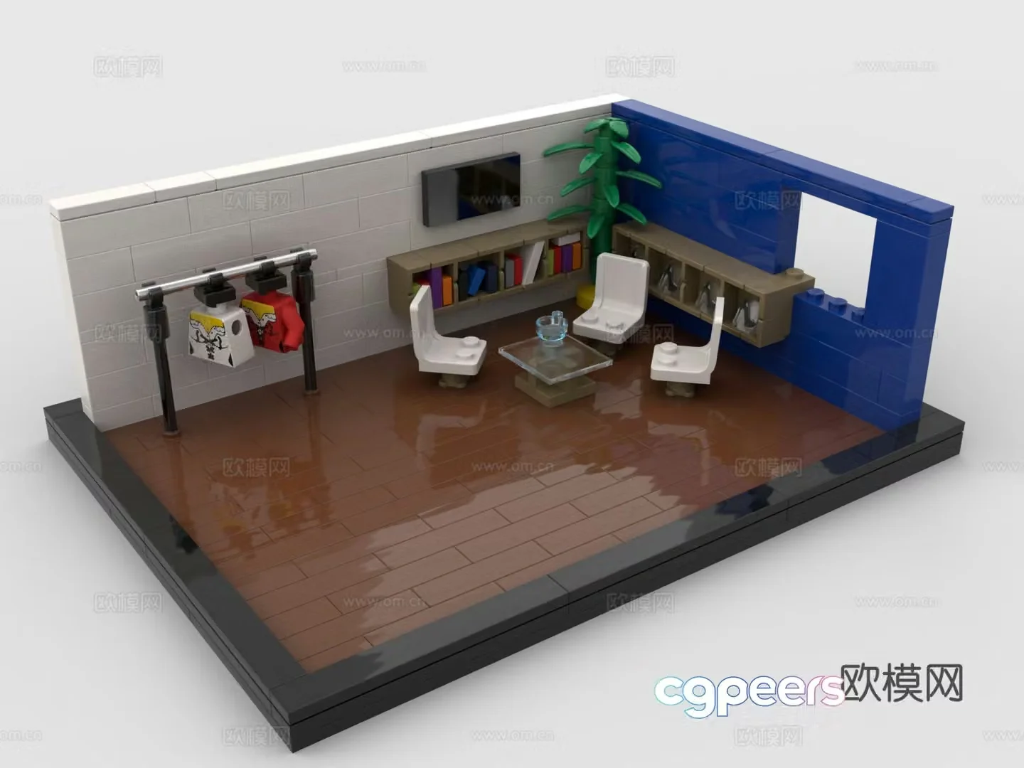 LEGO LEGO Toys Building Blocks Waiting Room Lounge 3D Model