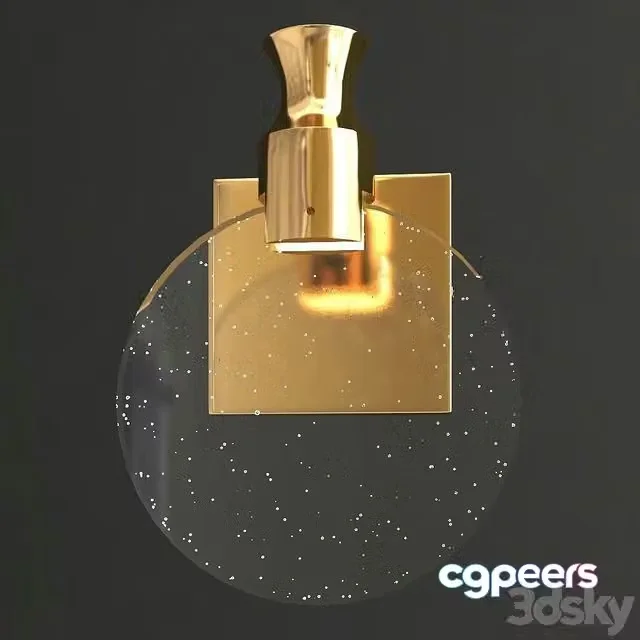 3ds Max Free – Modern crystal wall lamp