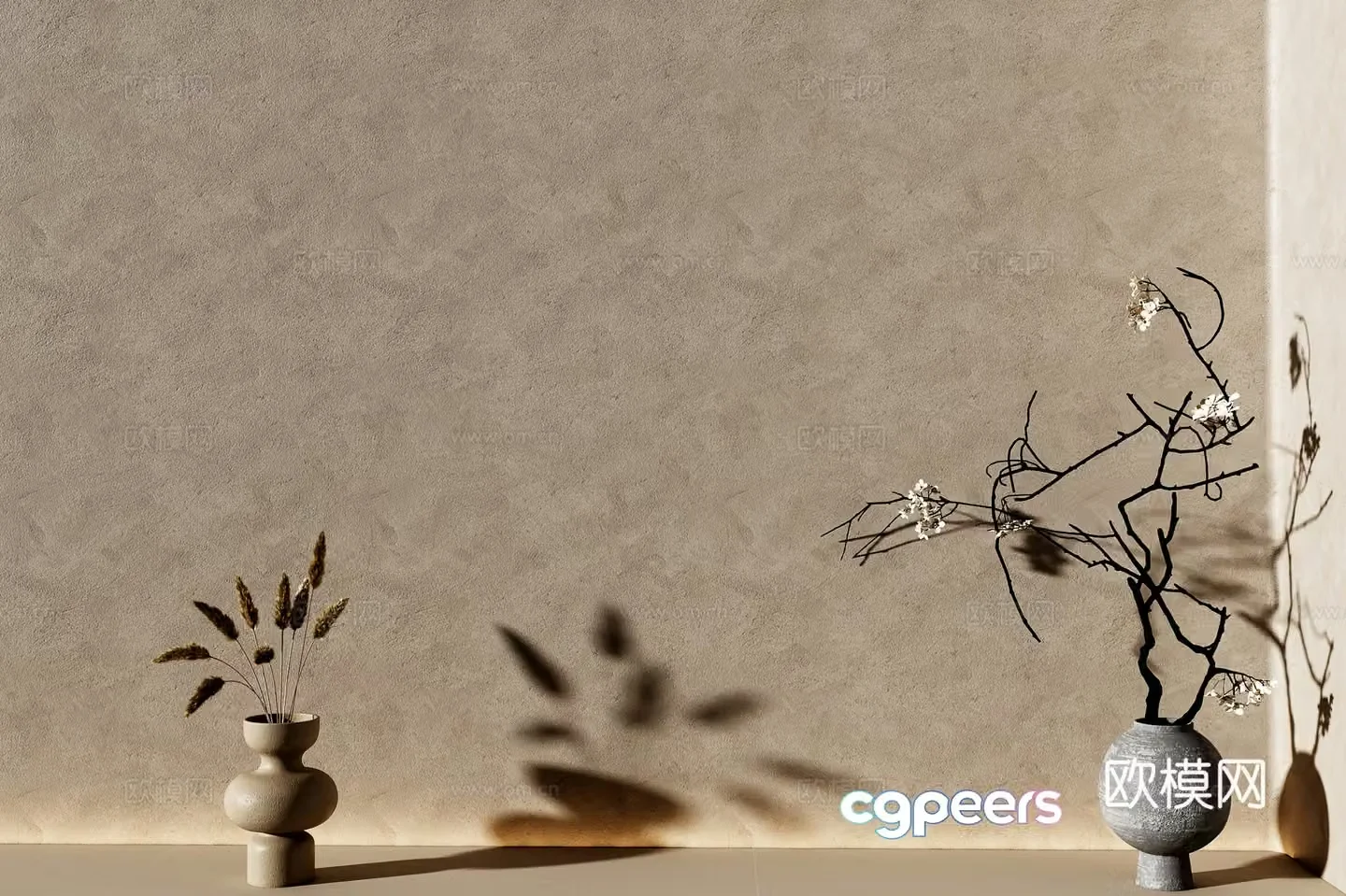 Modern medieval paint Art paint Cement paint Texture paint Dried flower art 3D model