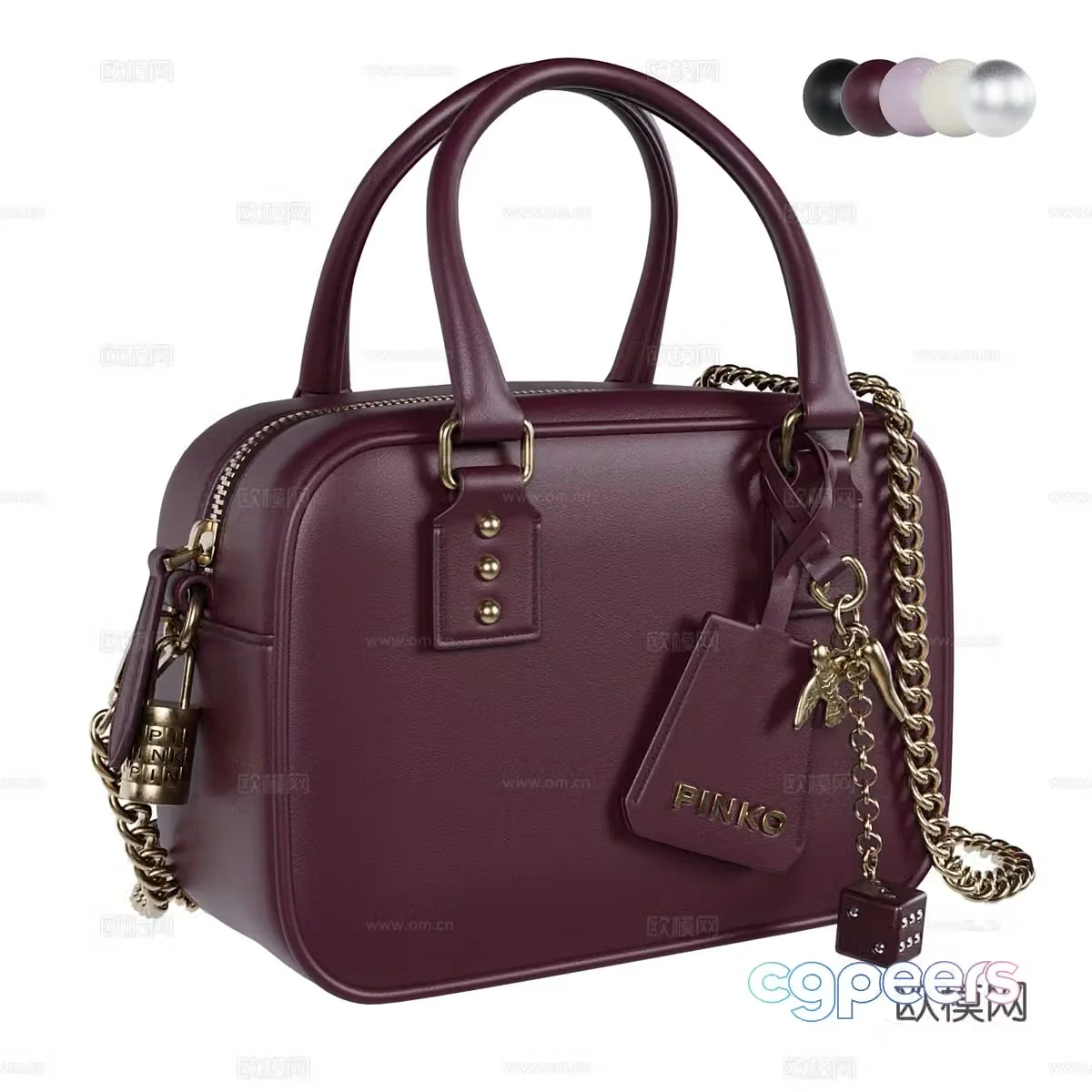 PINKO Mini Bowling Tote Bag 3D Model