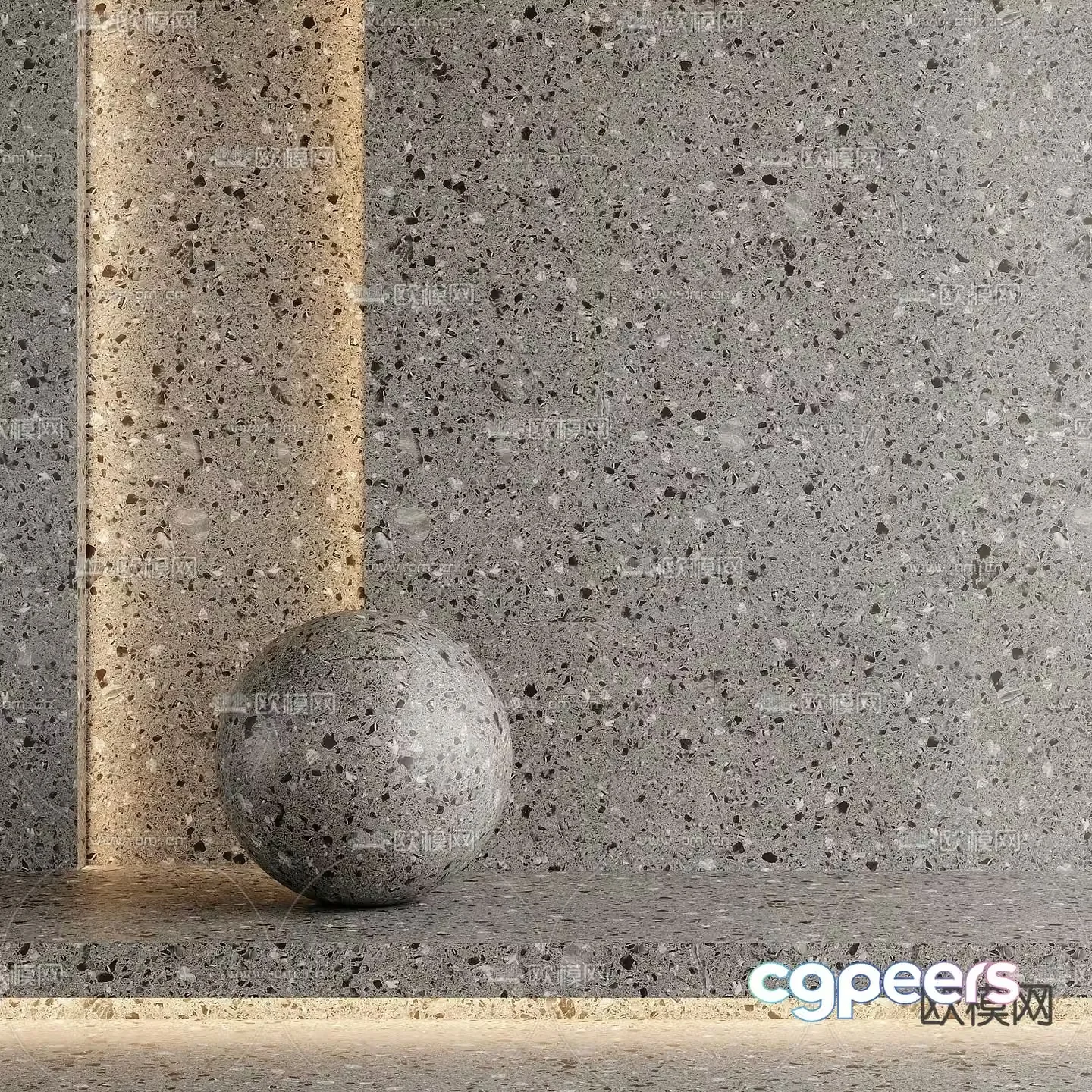 Modern terrazzo 3d model