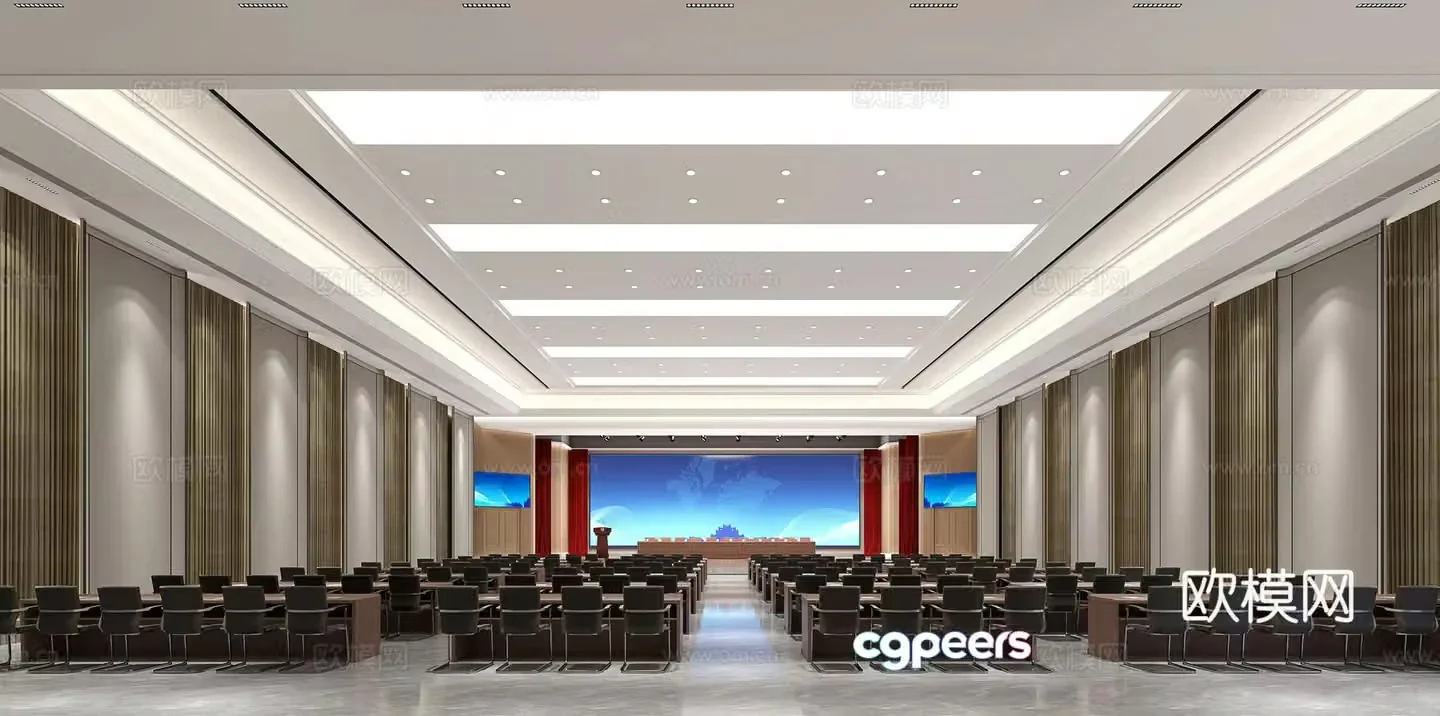 Large conference room 3d model