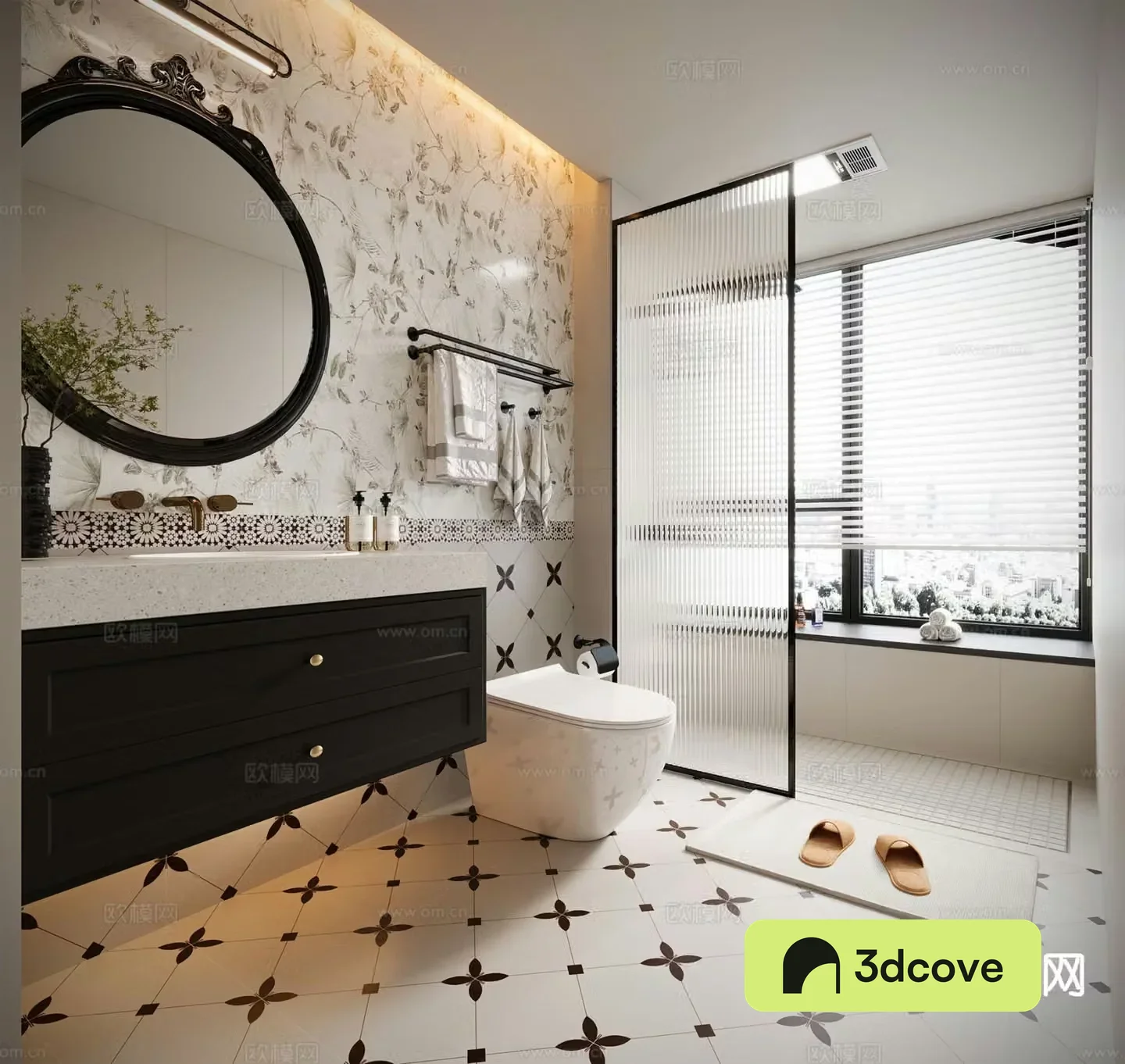 French retro bathroom