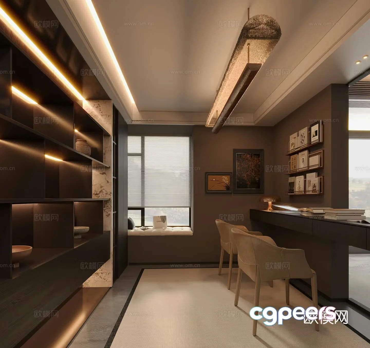 Modern Italian study 3D model