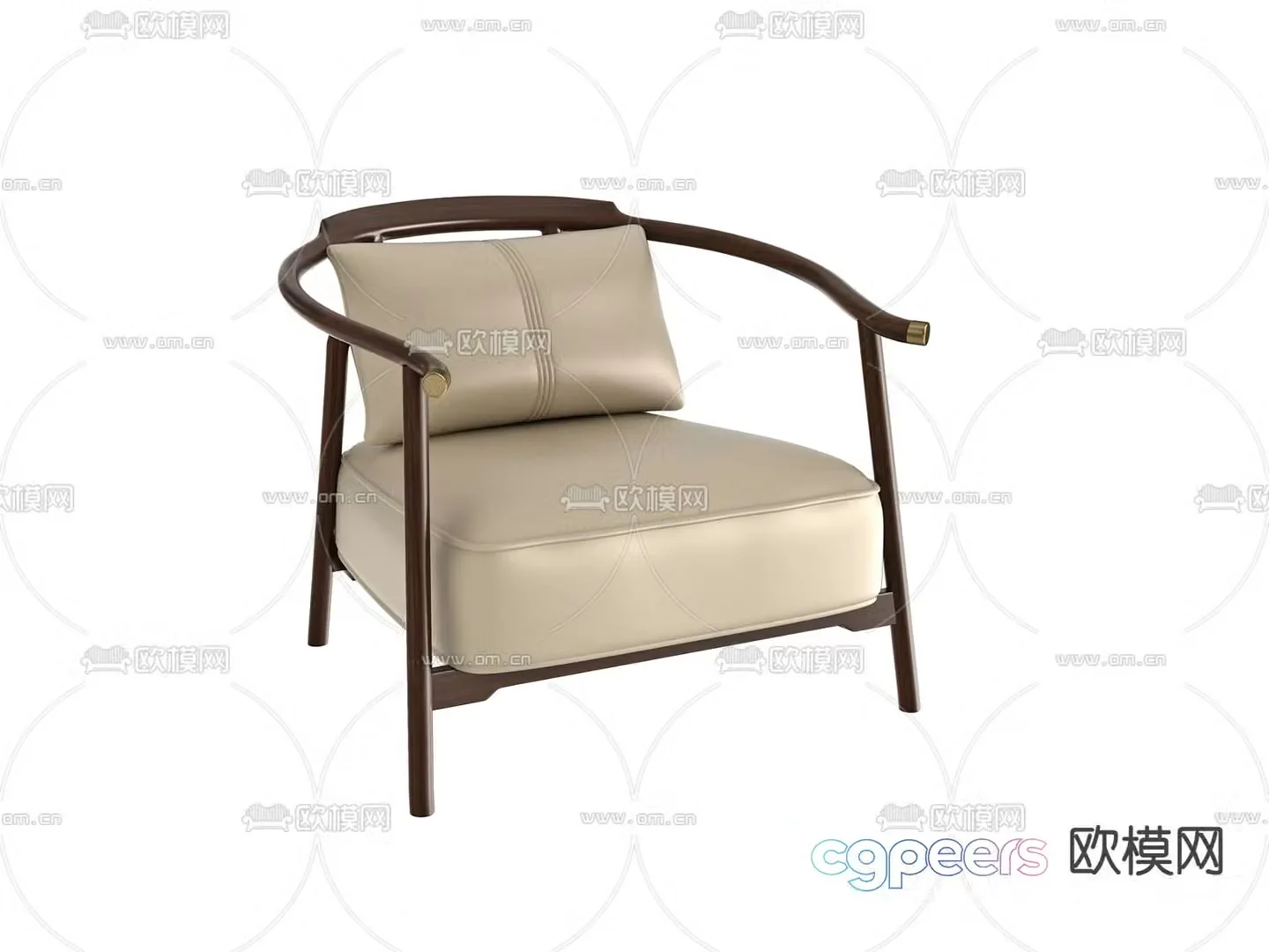 New Chinese style chair leisure chair 3d model