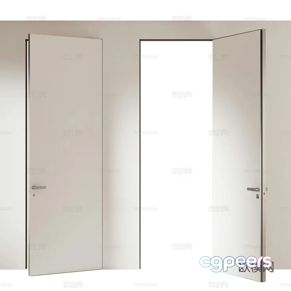 Modern minimalist invisible door 3D model