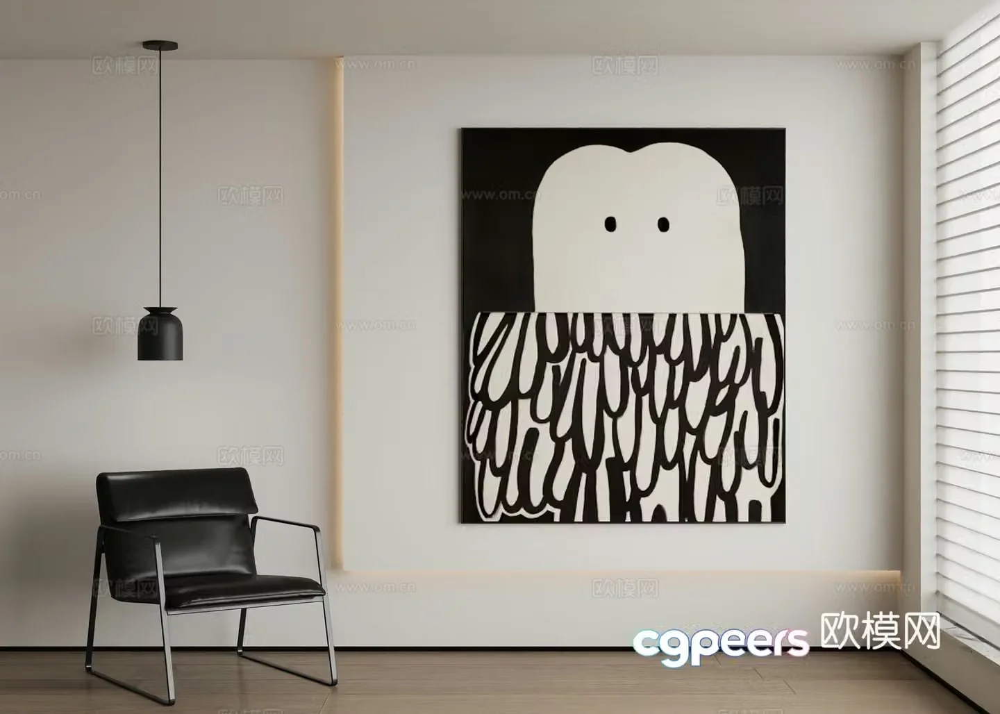 Modern decorative painting 3d model