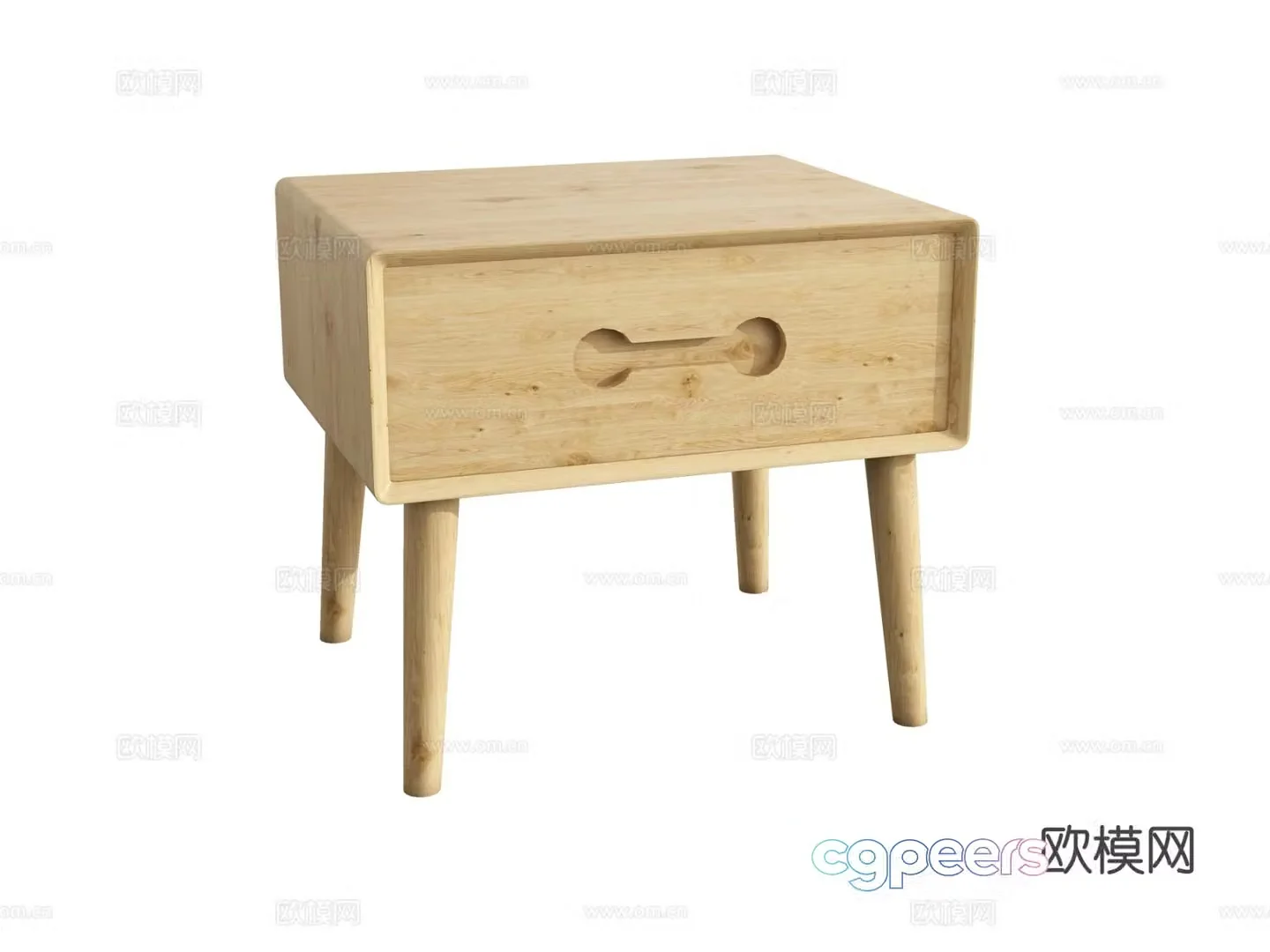 Nordic bedside table 3d model