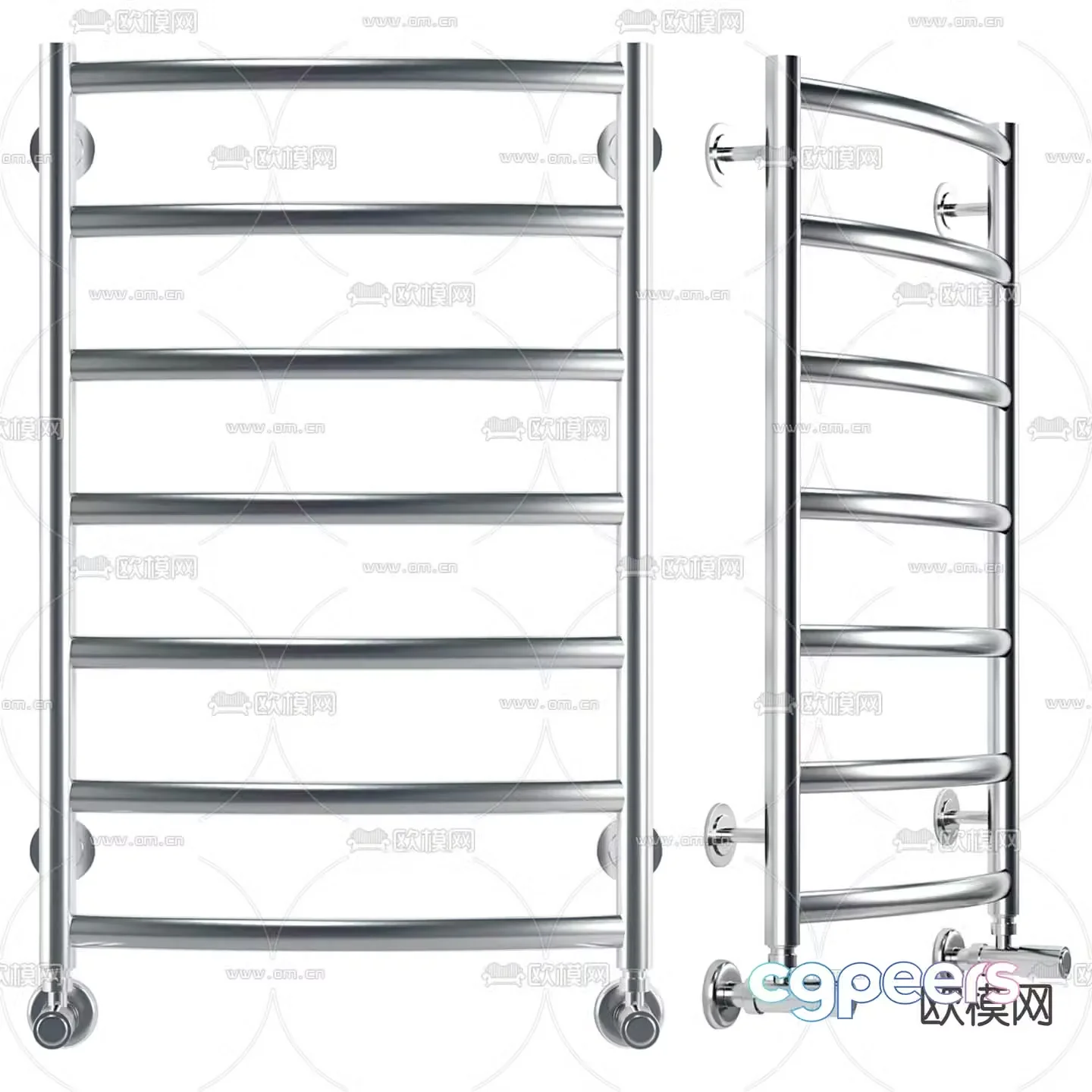 Bathroom supplies Towel rack 3d model