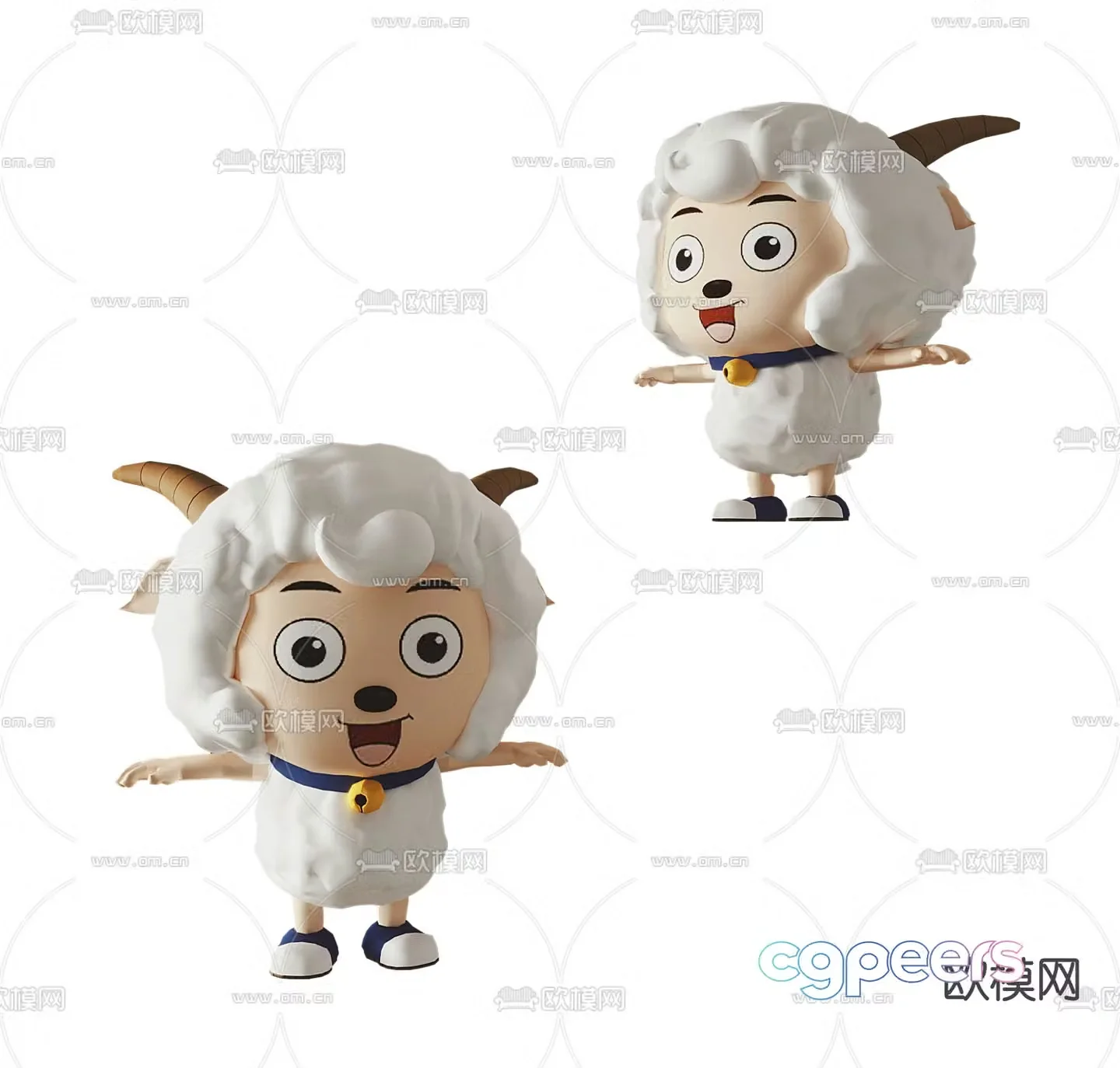 Pleasant Goat trendy toy doll 3d model