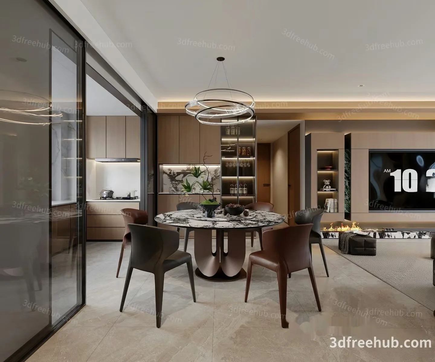 Modern Living Room 3D Model – 21998 – VRAY Render