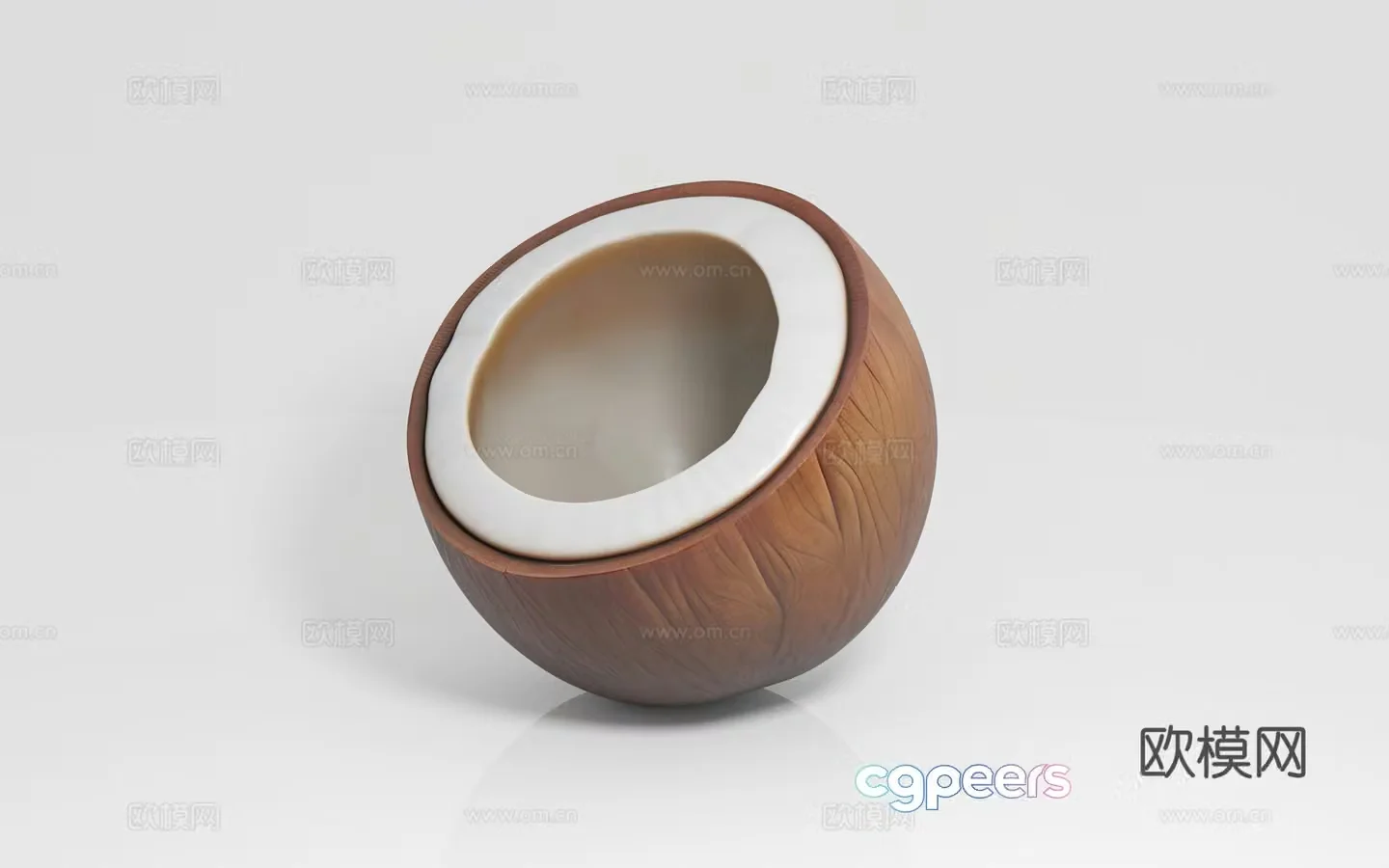 Coconut cartoon style figure ornaments beauty props event scene atmosphere decoration sculpture 3d model