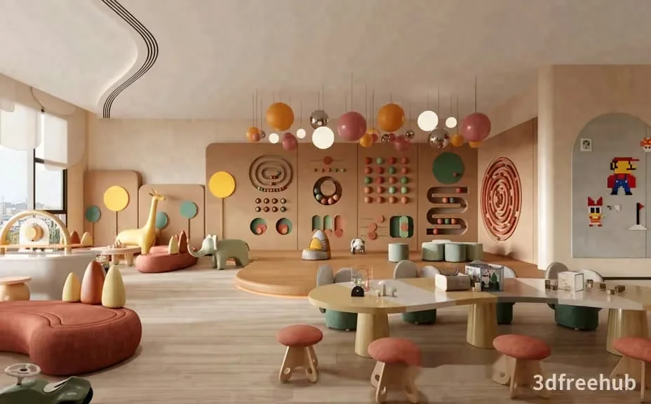 Modern Playroom 3D Model – 21791 – VRAY Render