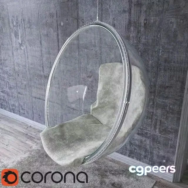 3ds Max Free – Suspended glass chair