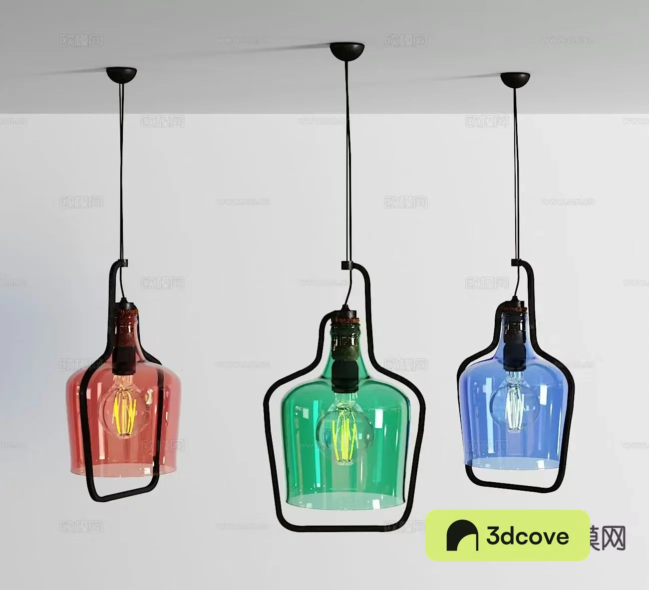 Modern glass chandelier