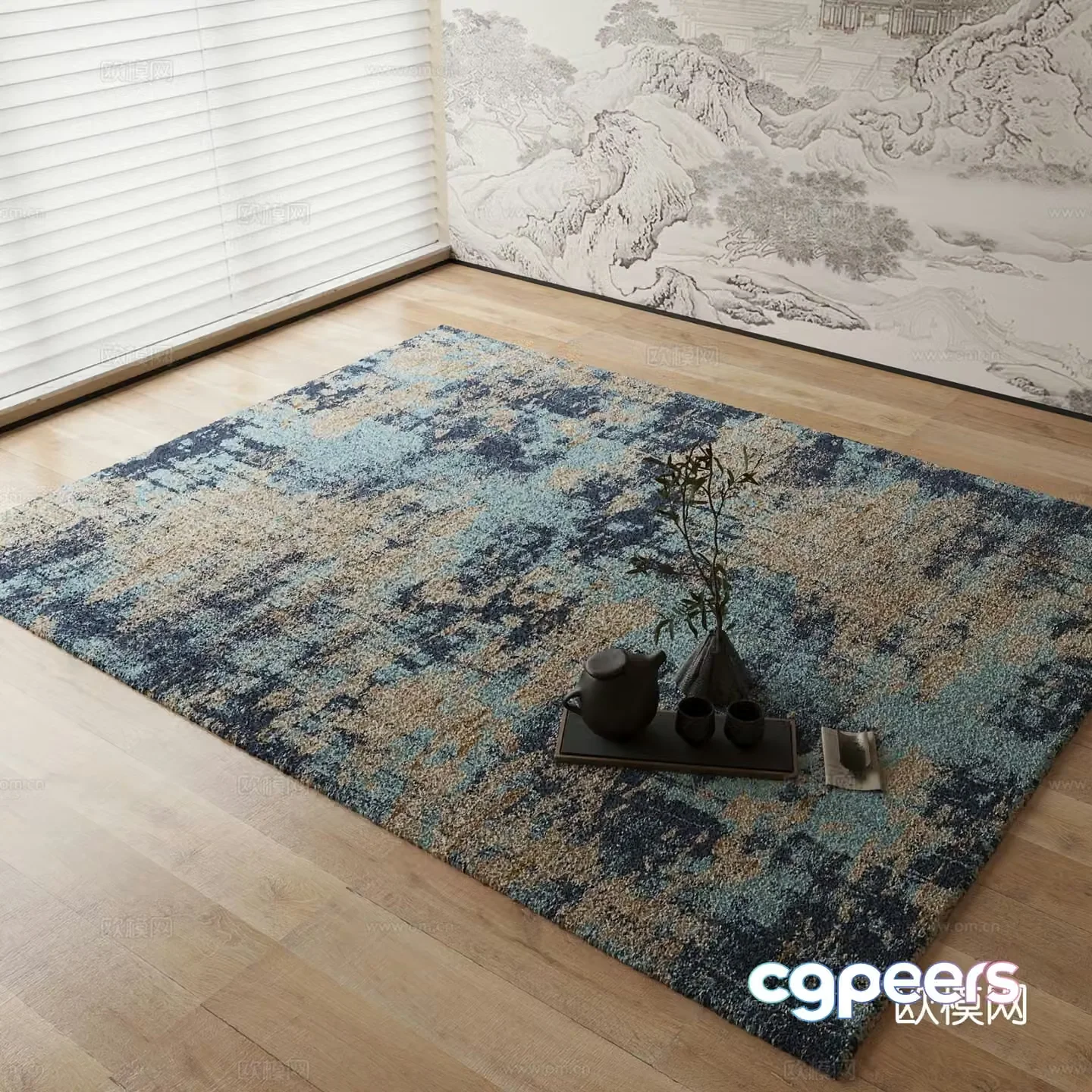 New Chinese carpet 3D model