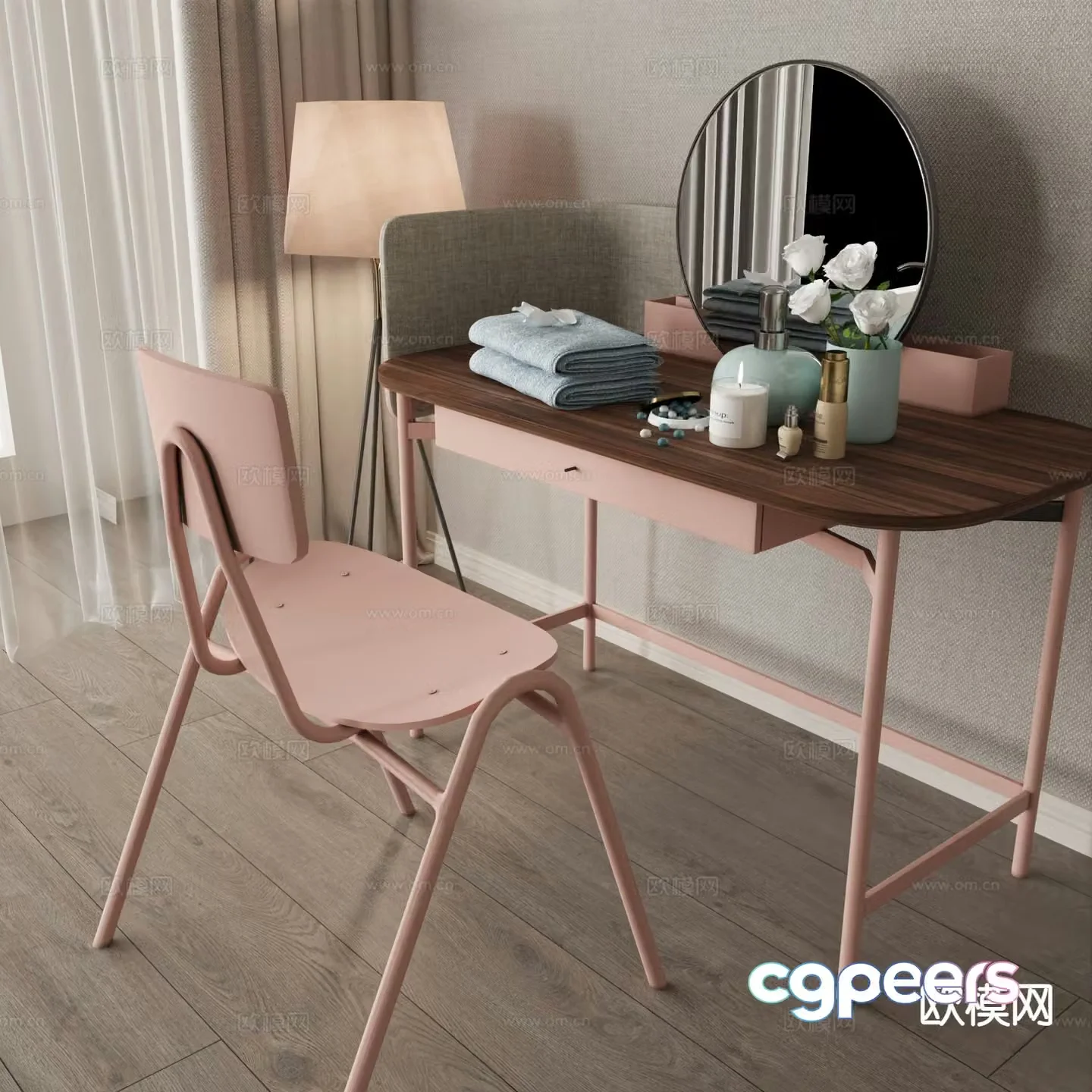 Modern dressing table 3d model