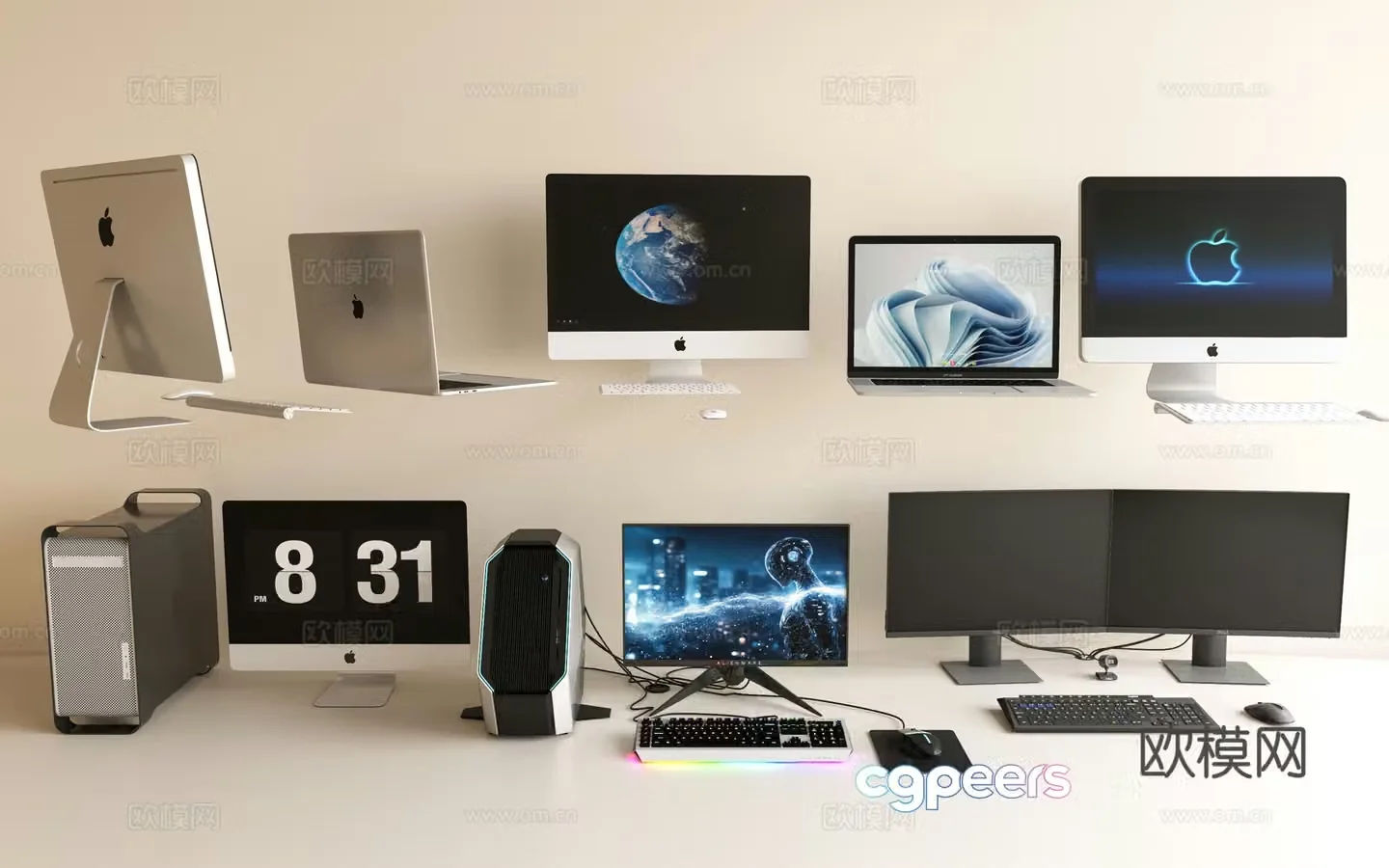 desktop computer apple computer computer audio 3d model