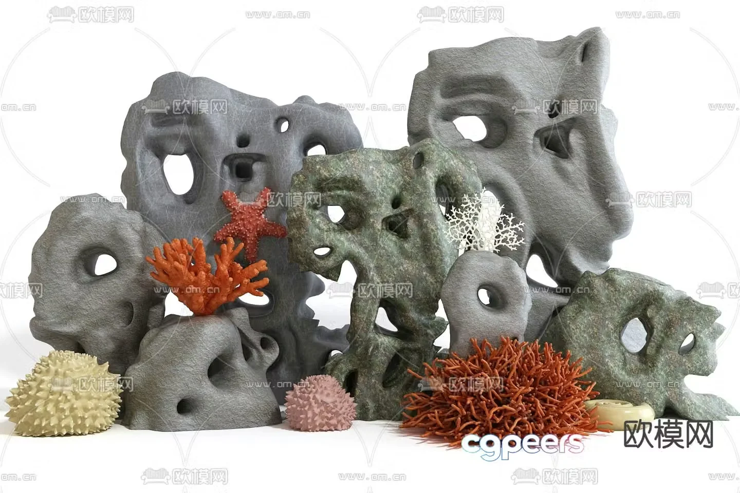 Modern landscape stone ornamental stone stone 3d model