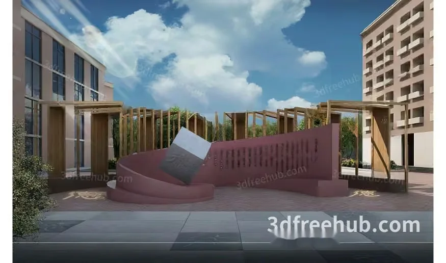 A 3D Rendering Of A Building Exterior 3D Model – 20829 – VRAY Render