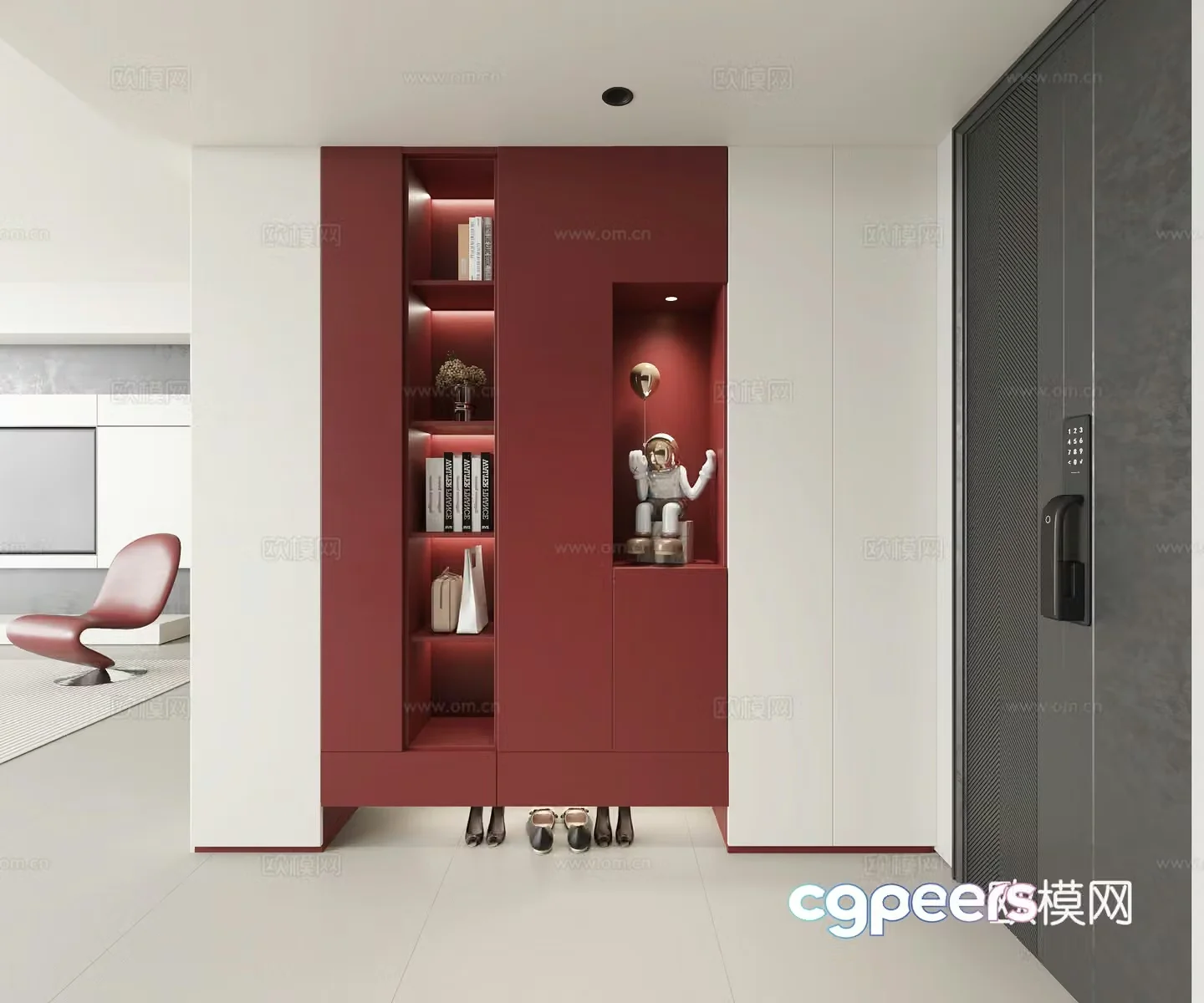Modern entrance 3D model