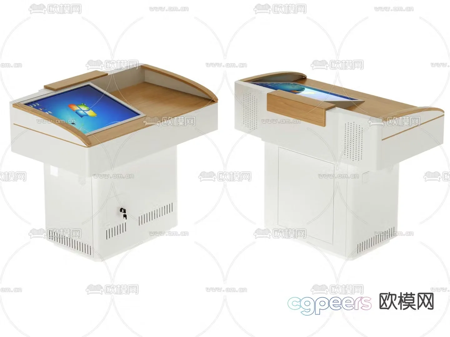 Multimedia podium podium 3d model