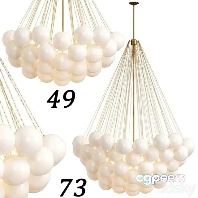 3ds Max Free – Cloud Chandelier Set 1 By Apparatusstudio