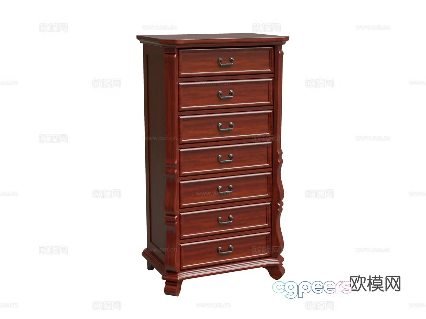 American chest of drawers 3d model