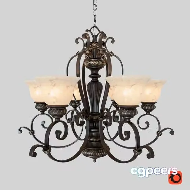 3ds Max Free – Golden Lighting Jefferson 6029-6 EB