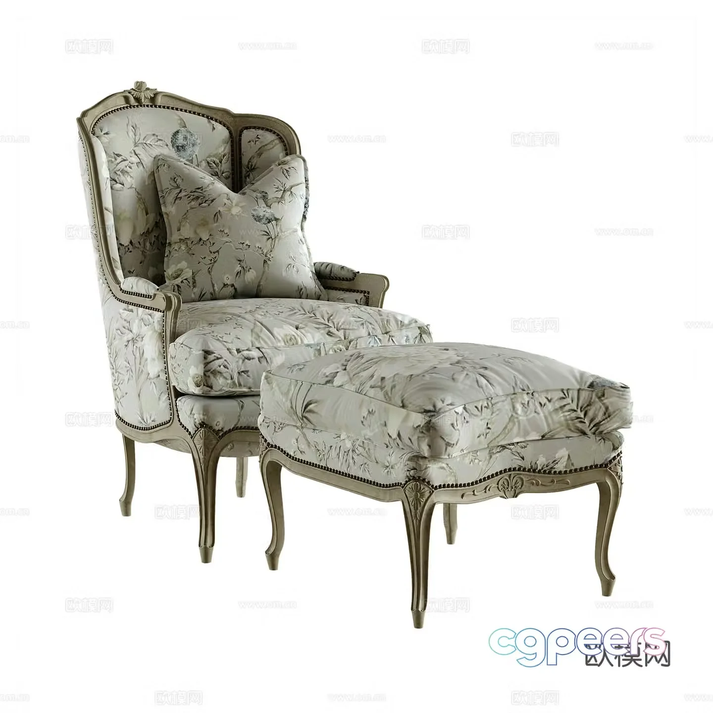 American casual chair 3d model