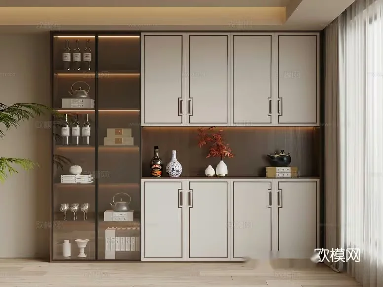 Modern Kitchen Cabinets 3D Model – 21699 – VRAY Render