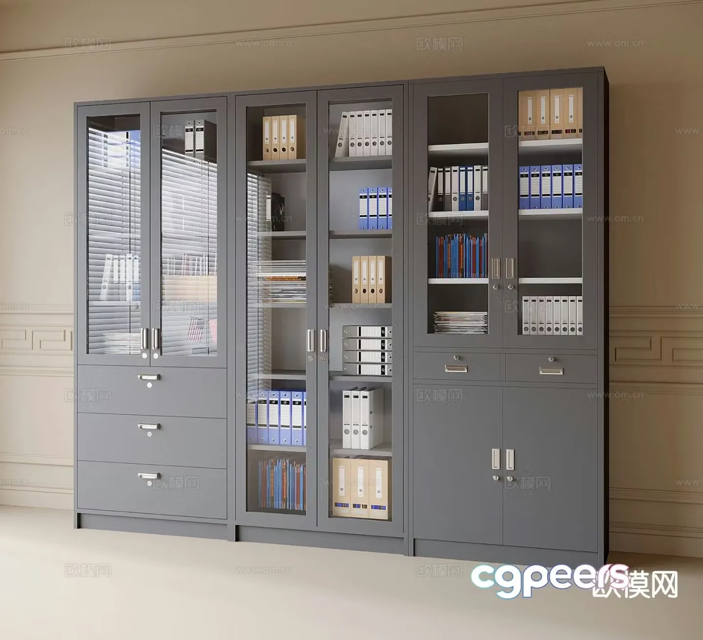 Modern filing cabinet information cabinet filing cabinet 3d model
