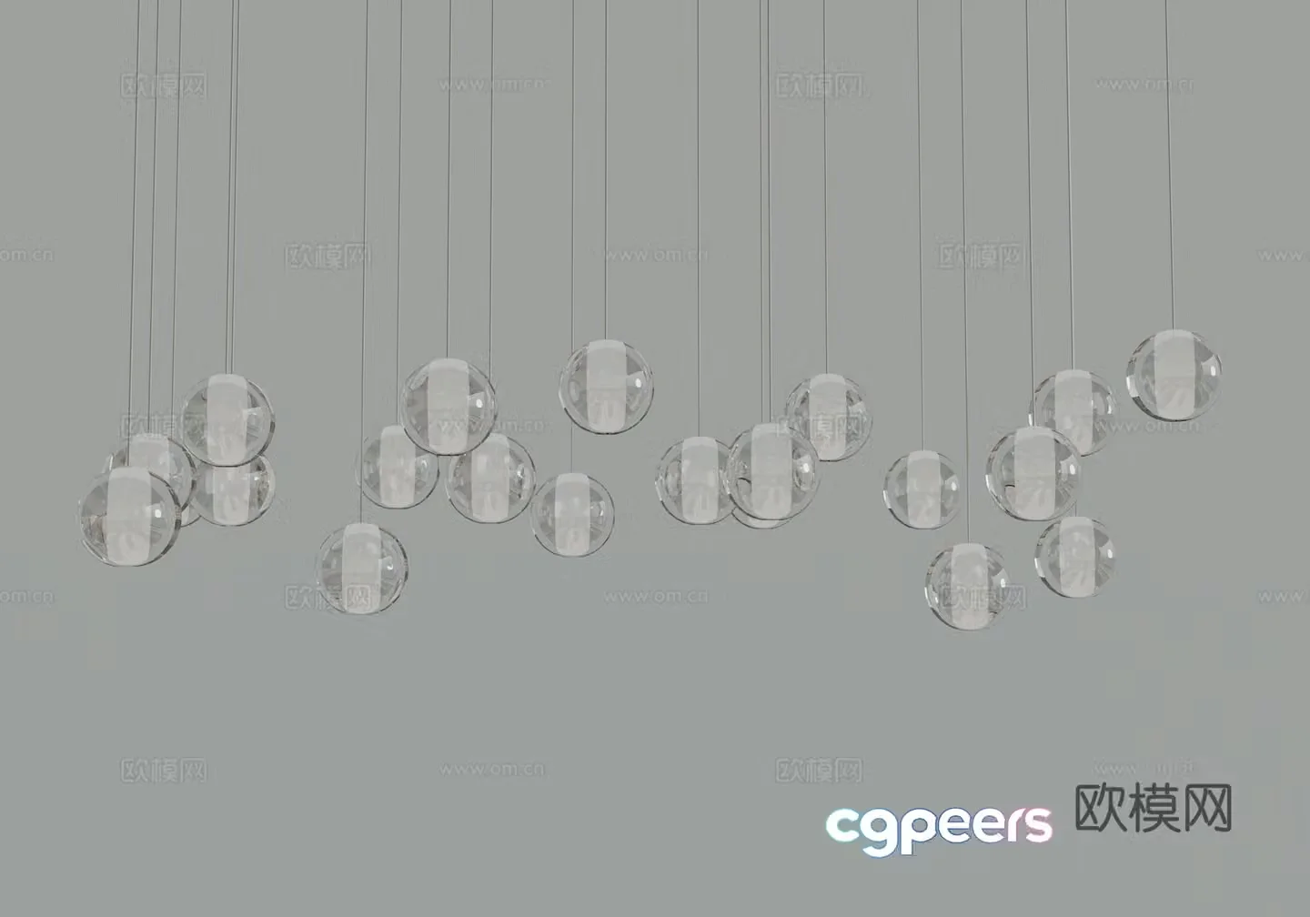 Modern chandelier 3d model