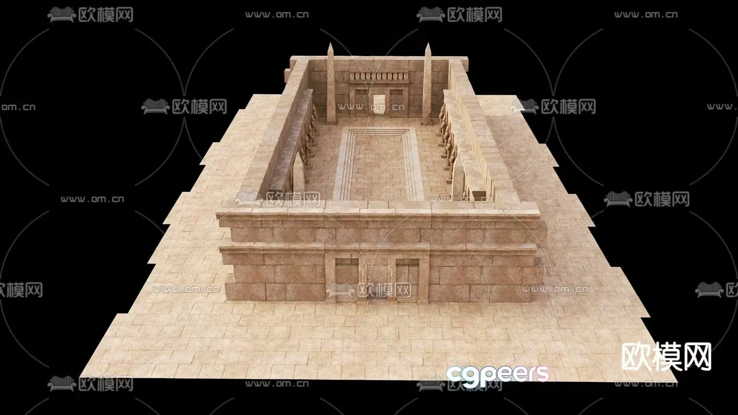 Modern Egyptian architecture 3d model