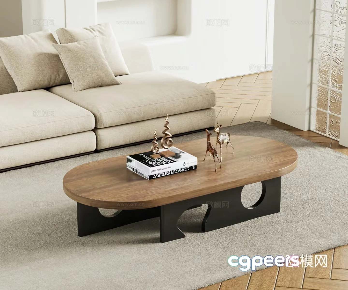 Modern coffee table 3d model