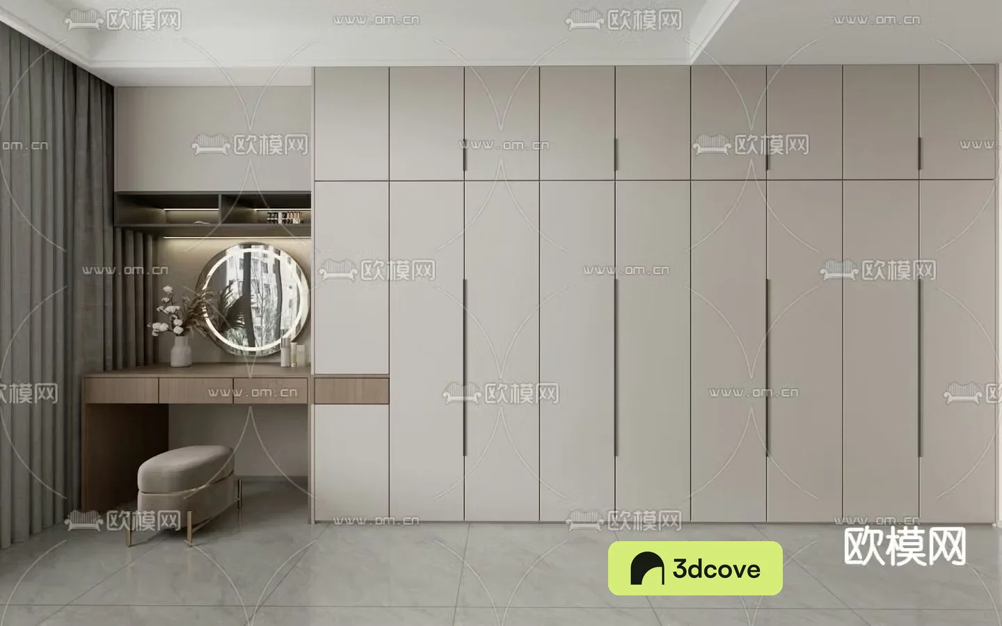 Simple integrated wardrobe