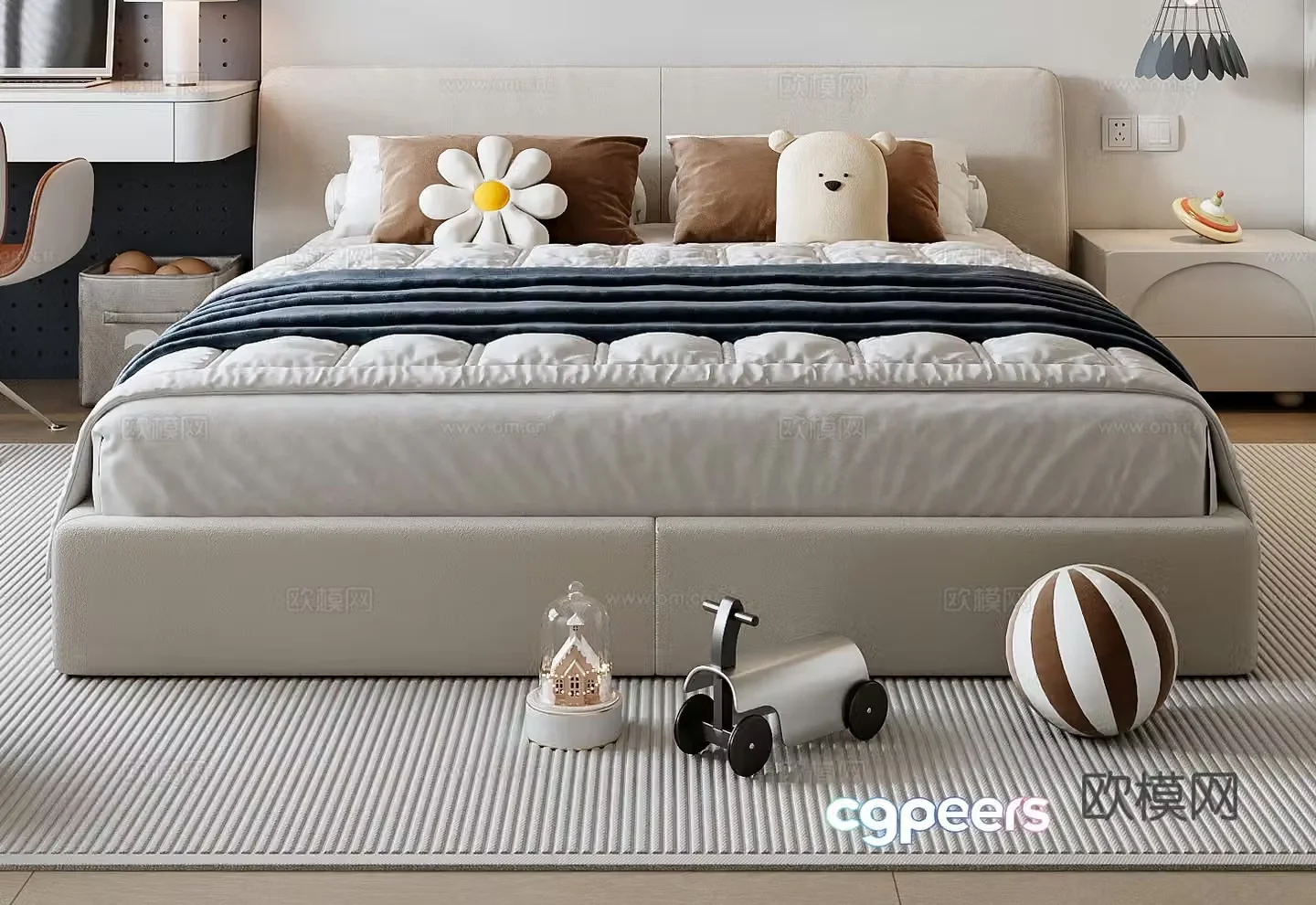 Modern children’s bed 3d model