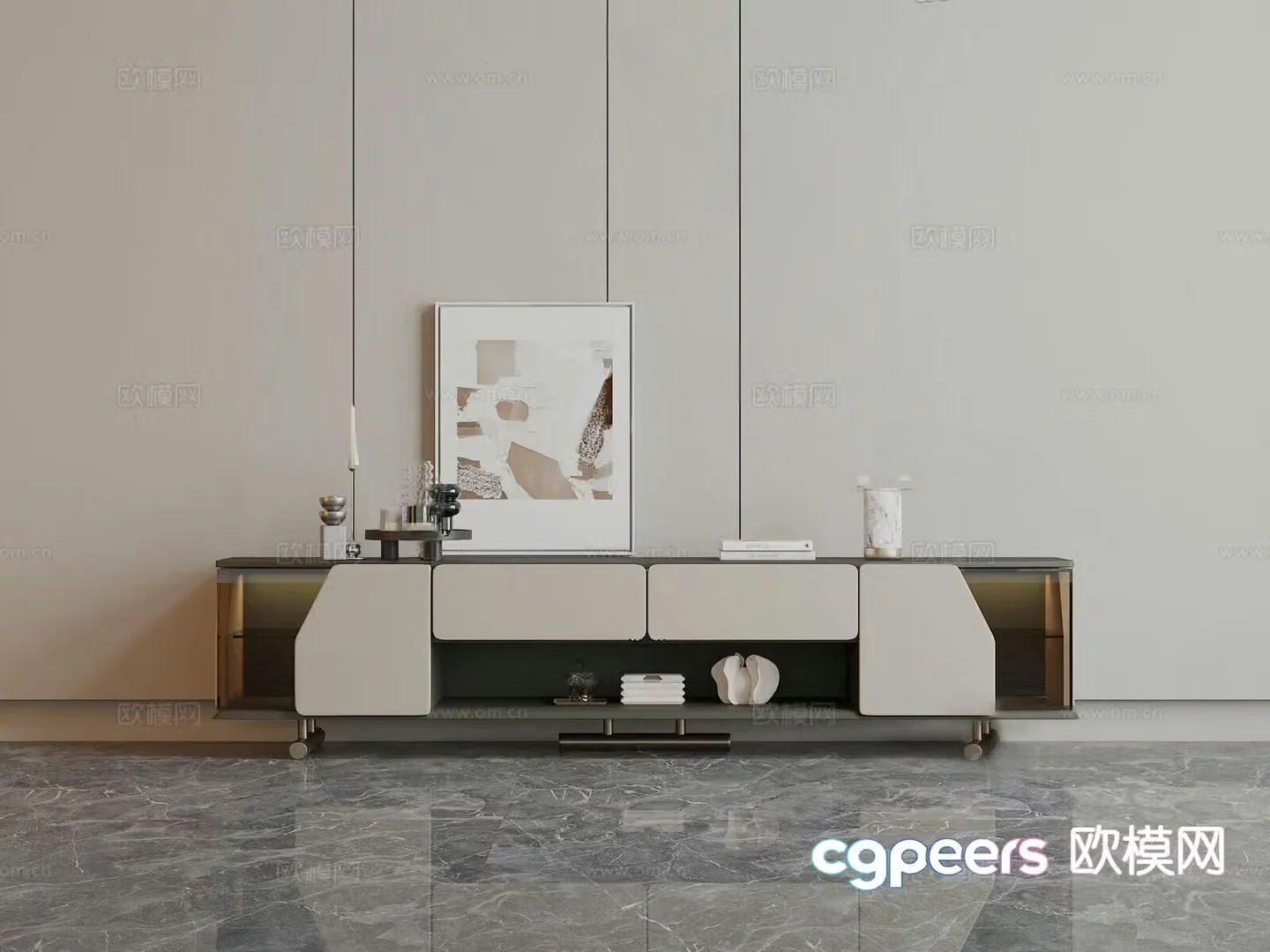 Italian TV cabinet 3D model