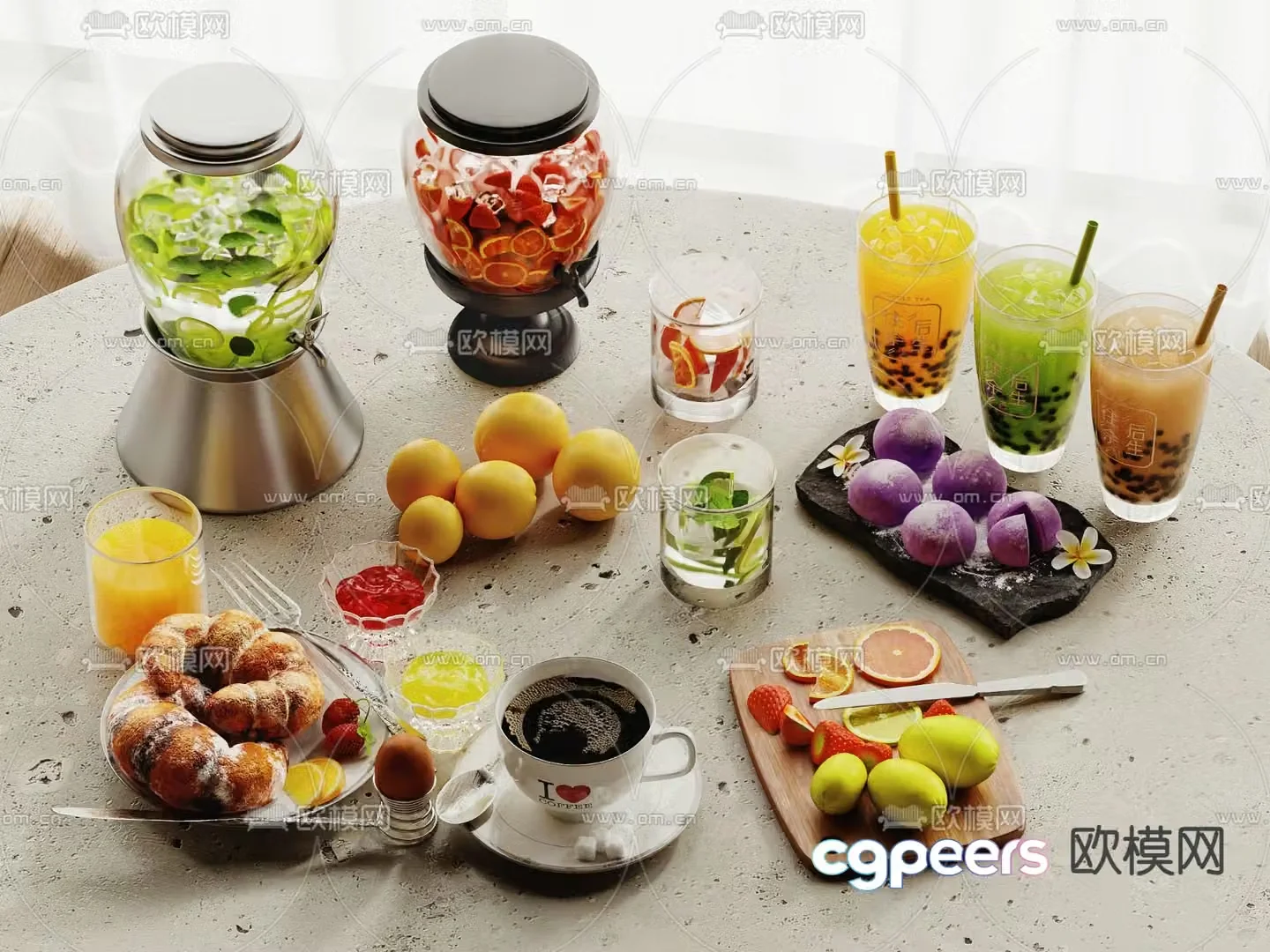 Food and beverage 3d model