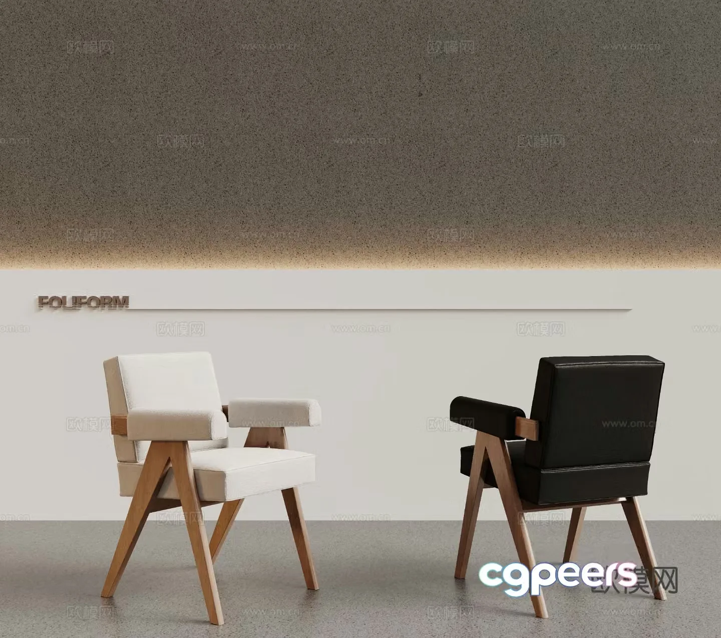 Wabi-sabi chair dining chair 3d model