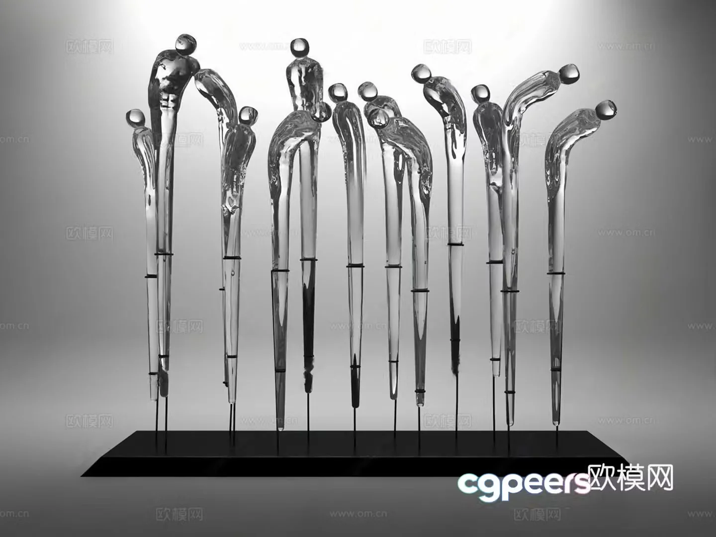 Modern jewelry ornaments Welcome 3D model