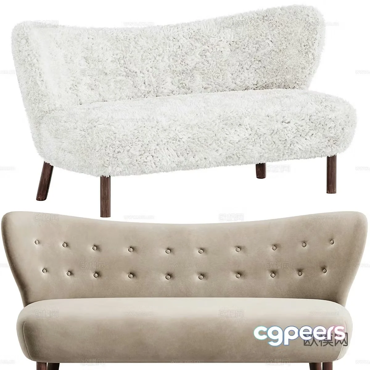 New Chinese casual sofa 3D model