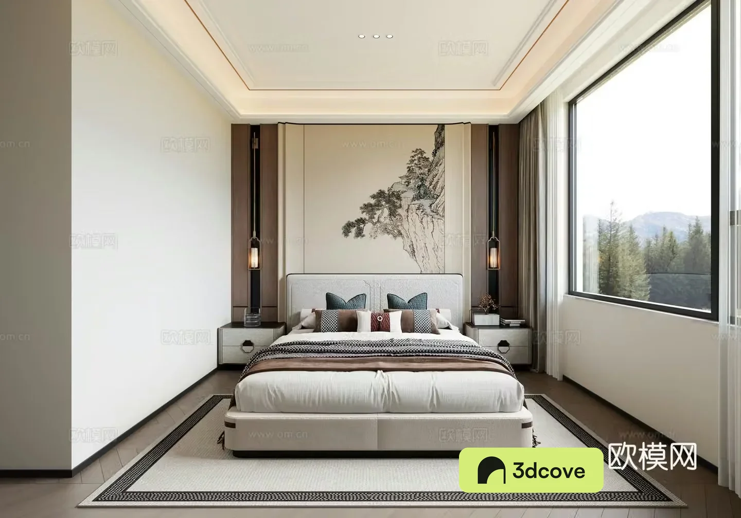 New Chinese style master bedroom