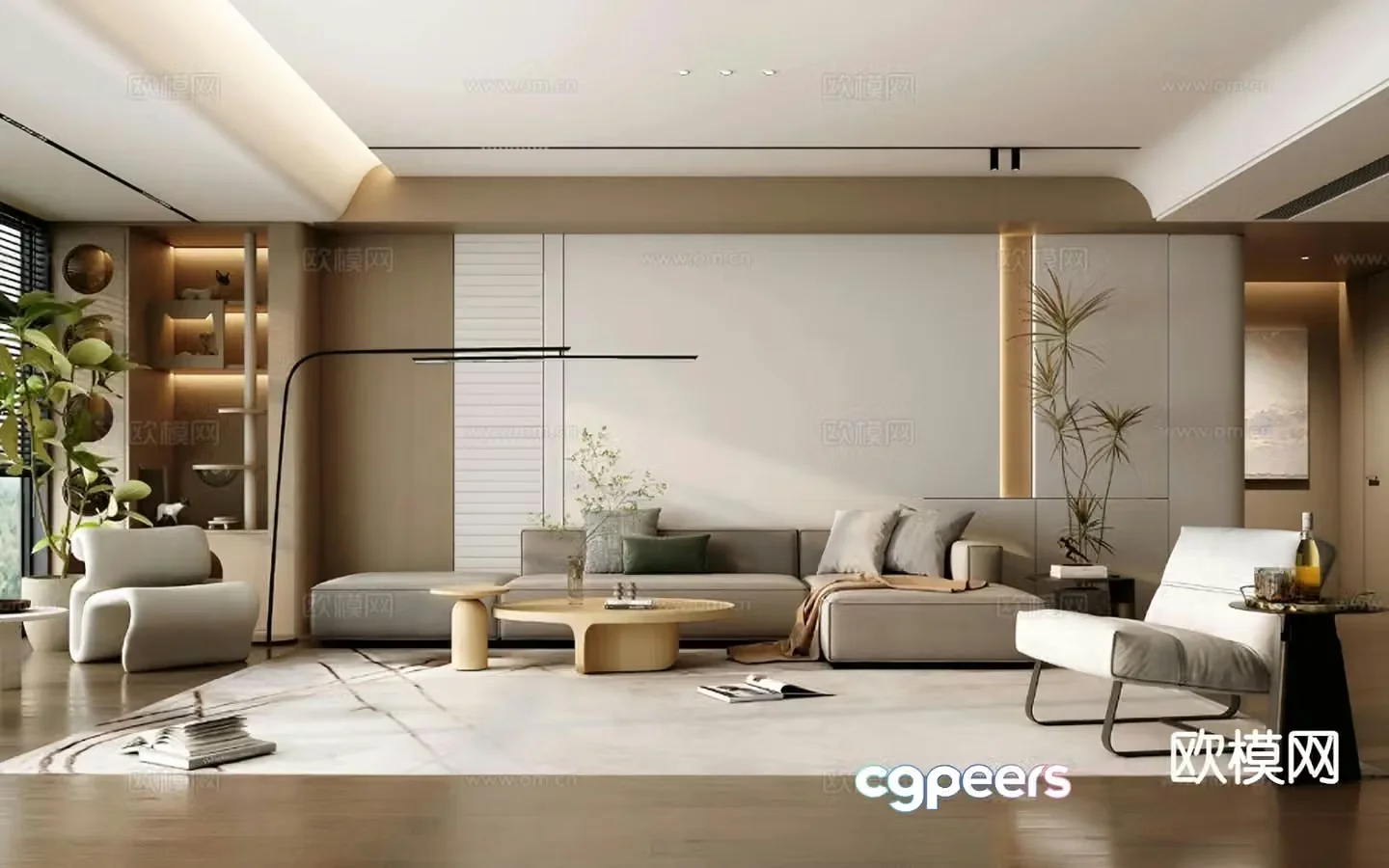 Modern living room 3d model