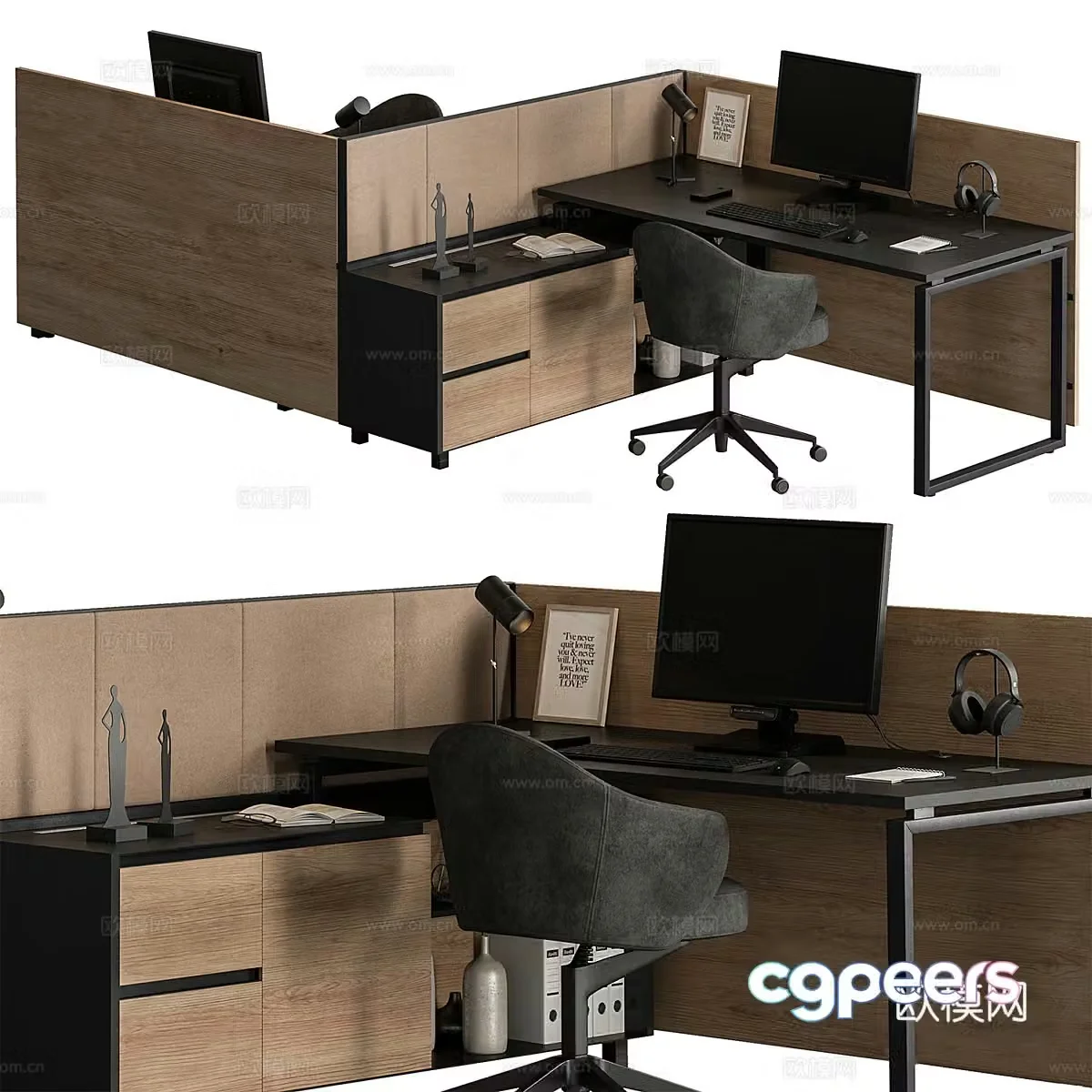 Modern Italian office desk chair 3d model