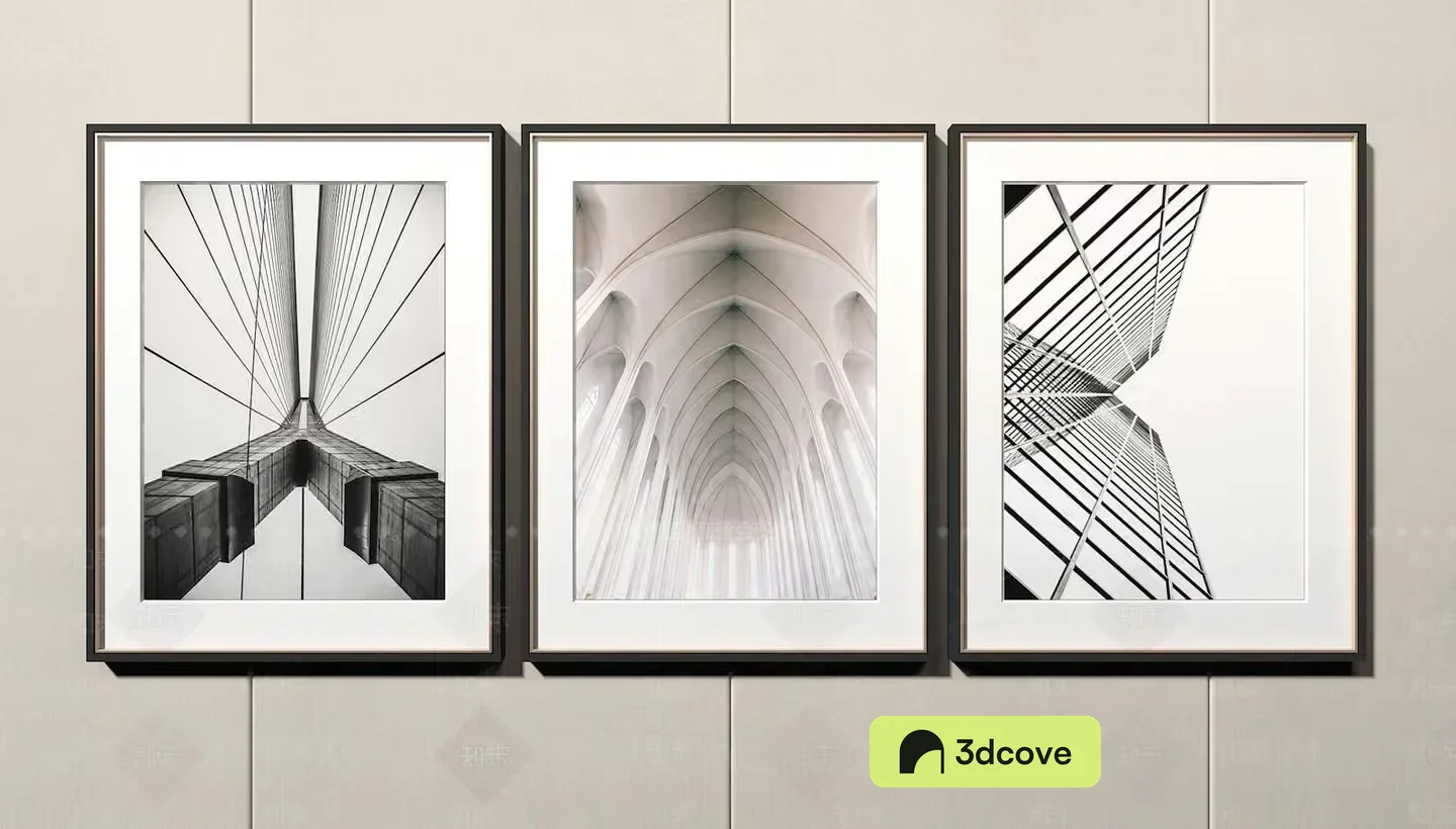 Modern Black And White Artwork
