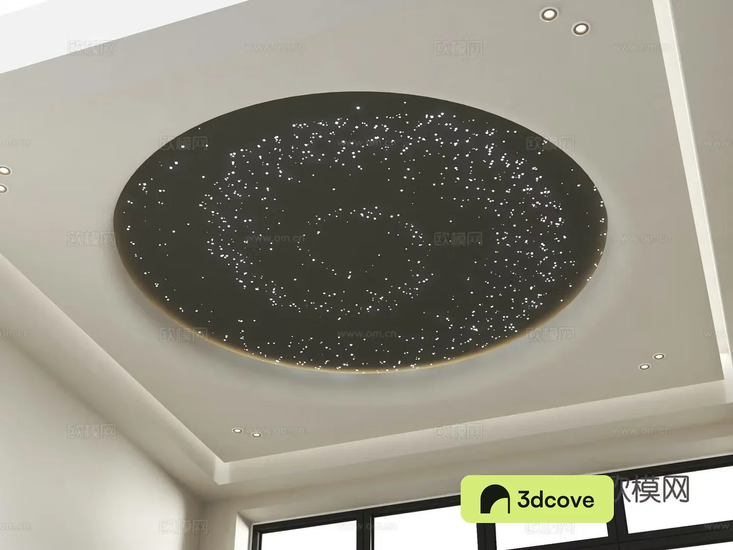 House-silent style ceiling round shape ceiling fiber optic lamp ceiling starry sky ceiling creamy ceiling